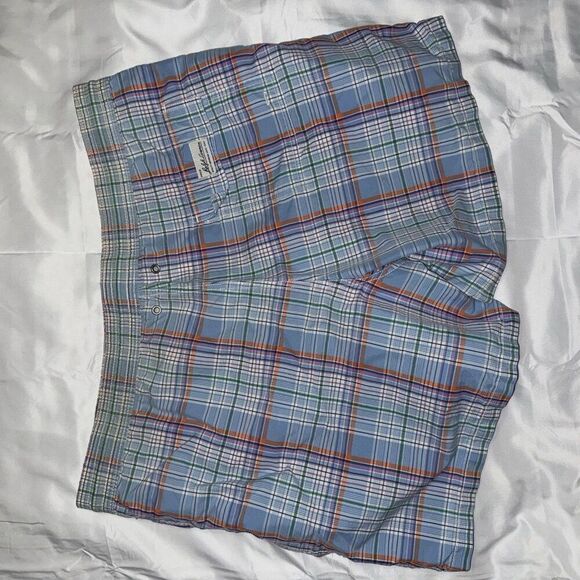 Polo Ralph Lauren Swim Shorts Blue Purple Plaid Mesh Lined Mens Size Large - Picture 6 of 6